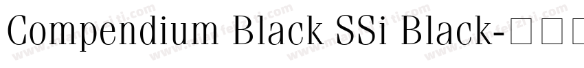 Compendium Black SSi Black字体转换